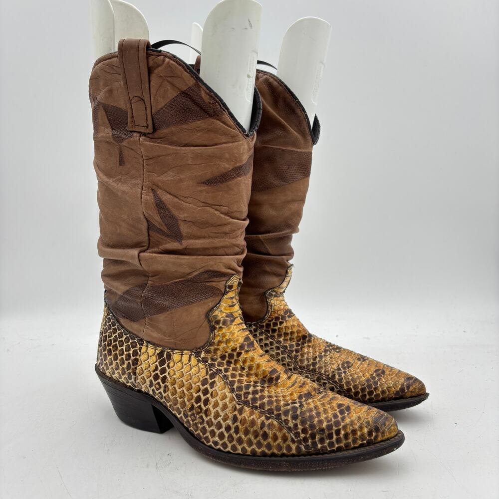 Vintage Dingo Python Western Exotic Cowboy Boots y2k Men's 9 D